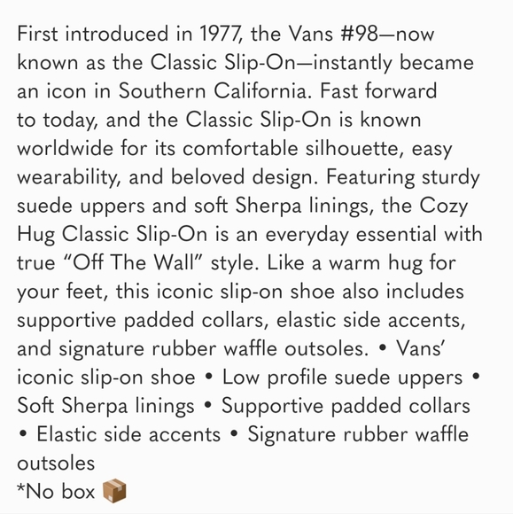 NWOT Unisex Vans Classic Slip-on Canvas Sneakers - Picture 12 of 12